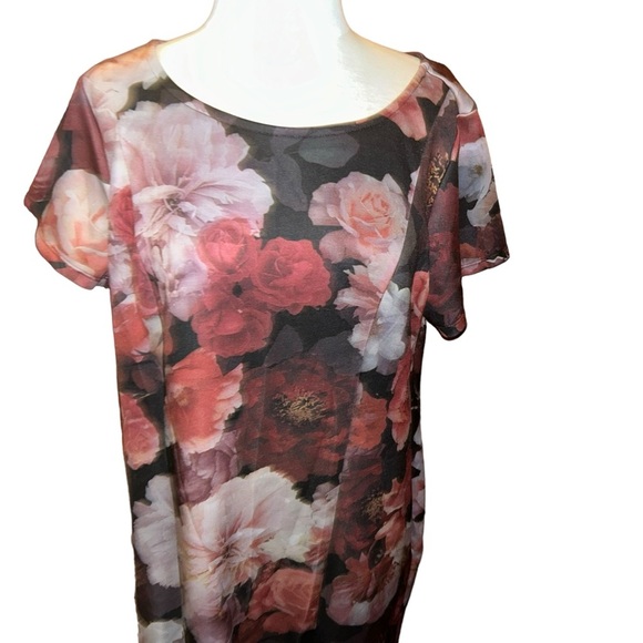 New Torrid Scuba bodycon Dress Black Floral size 1X 14/16 - Picture 5 of 7